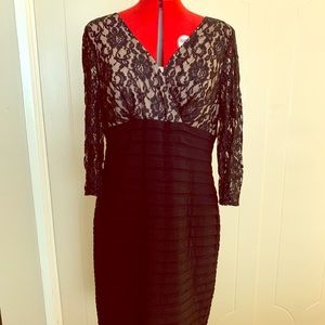 Black and Tan lace dress
